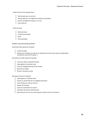 Professeur-Chercheur : Hammoucha Yassine
26
 