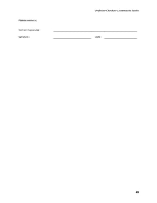 Professeur-Chercheur : Hammoucha Yassine
48
 