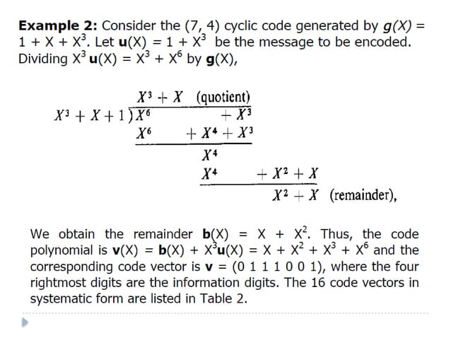 Introduction to Cyclic Code with example.pptx