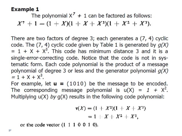 Introduction to Cyclic Code with example.pptx