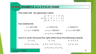 CYCLIC CODES of information theory and coding | PPTX