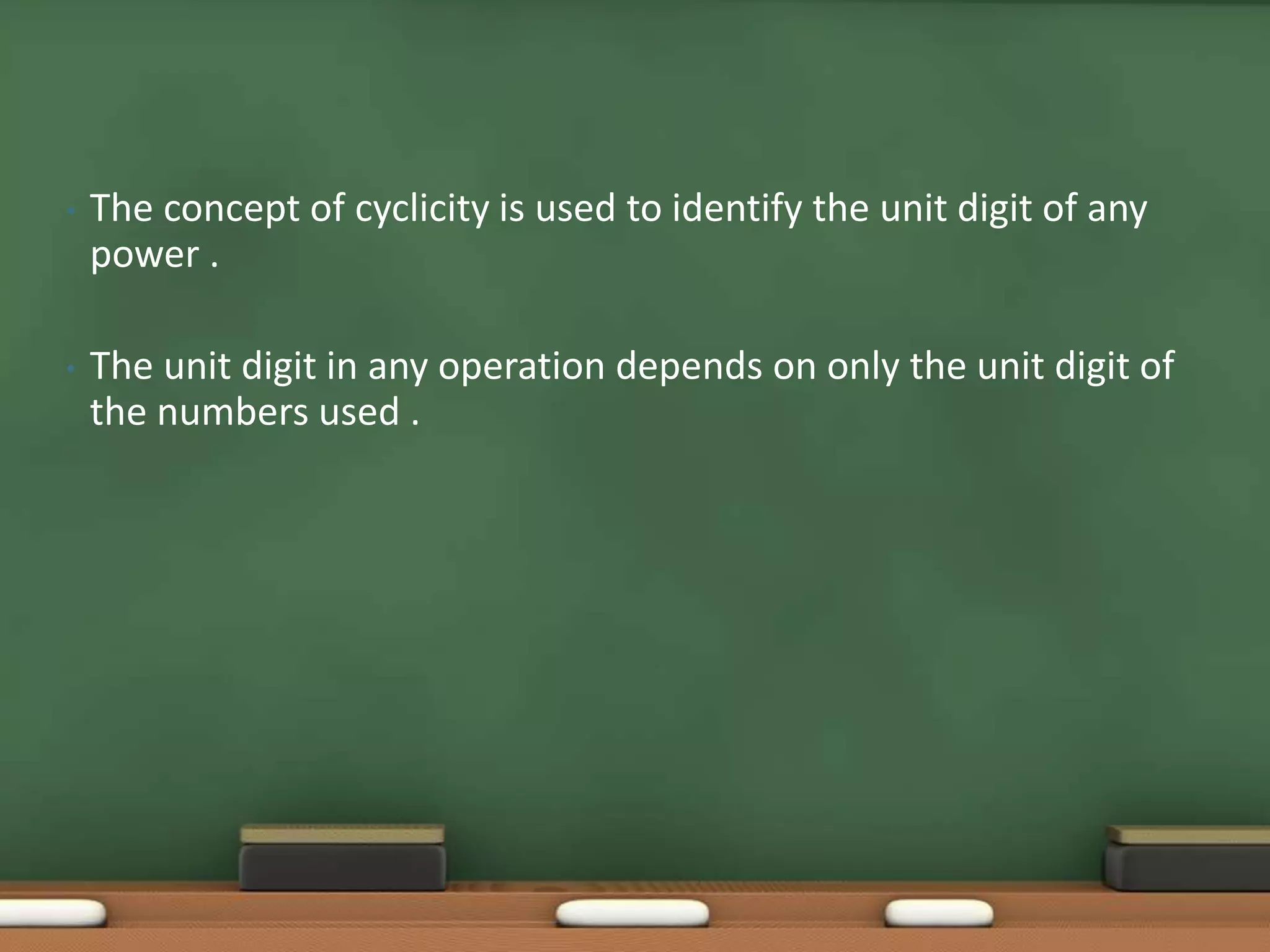 Cyclicity of unit digit | PPTX