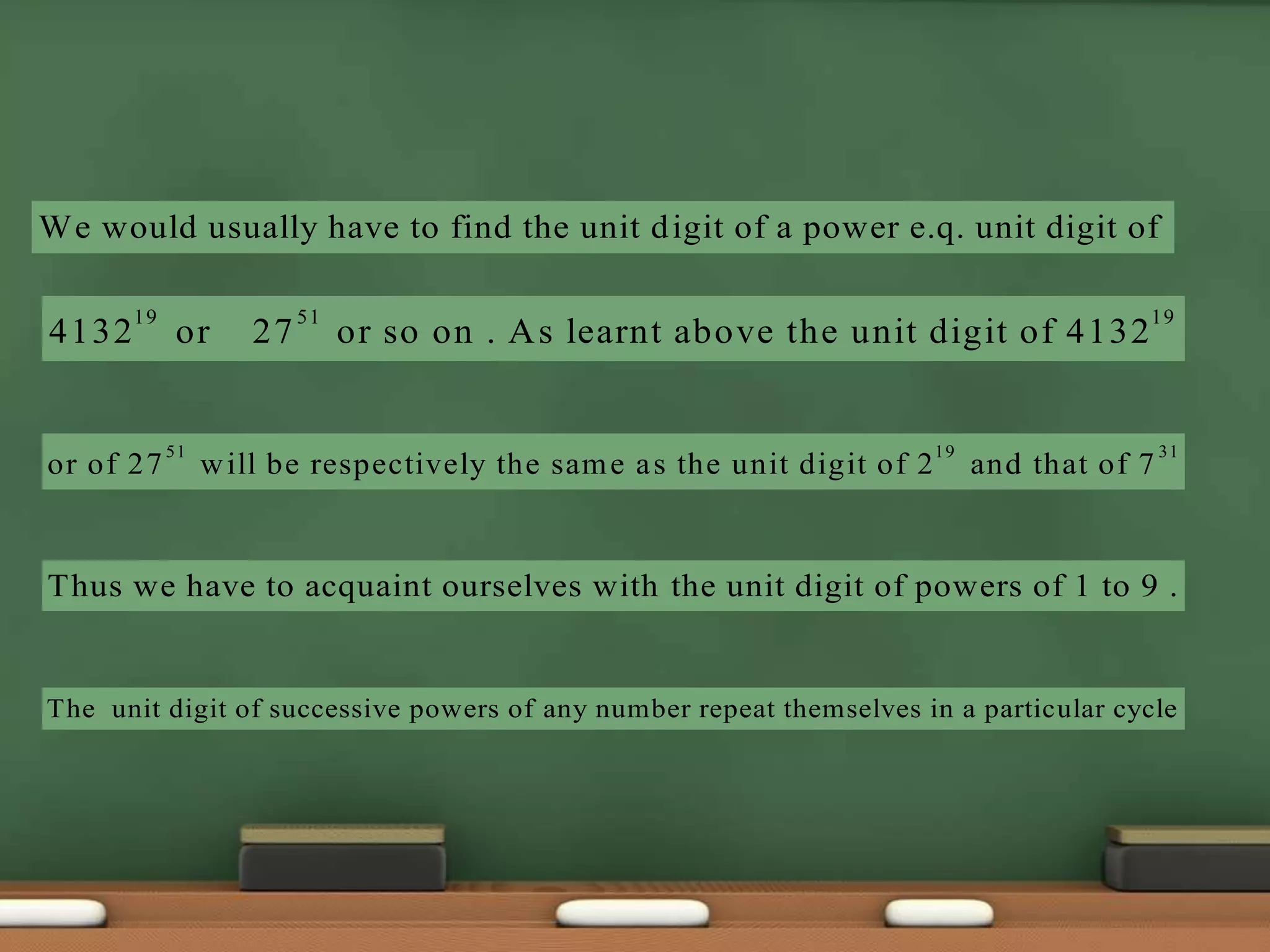 Cyclicity of unit digit | PPTX