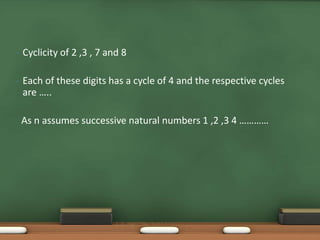 Cyclicity of unit digit | PPTX