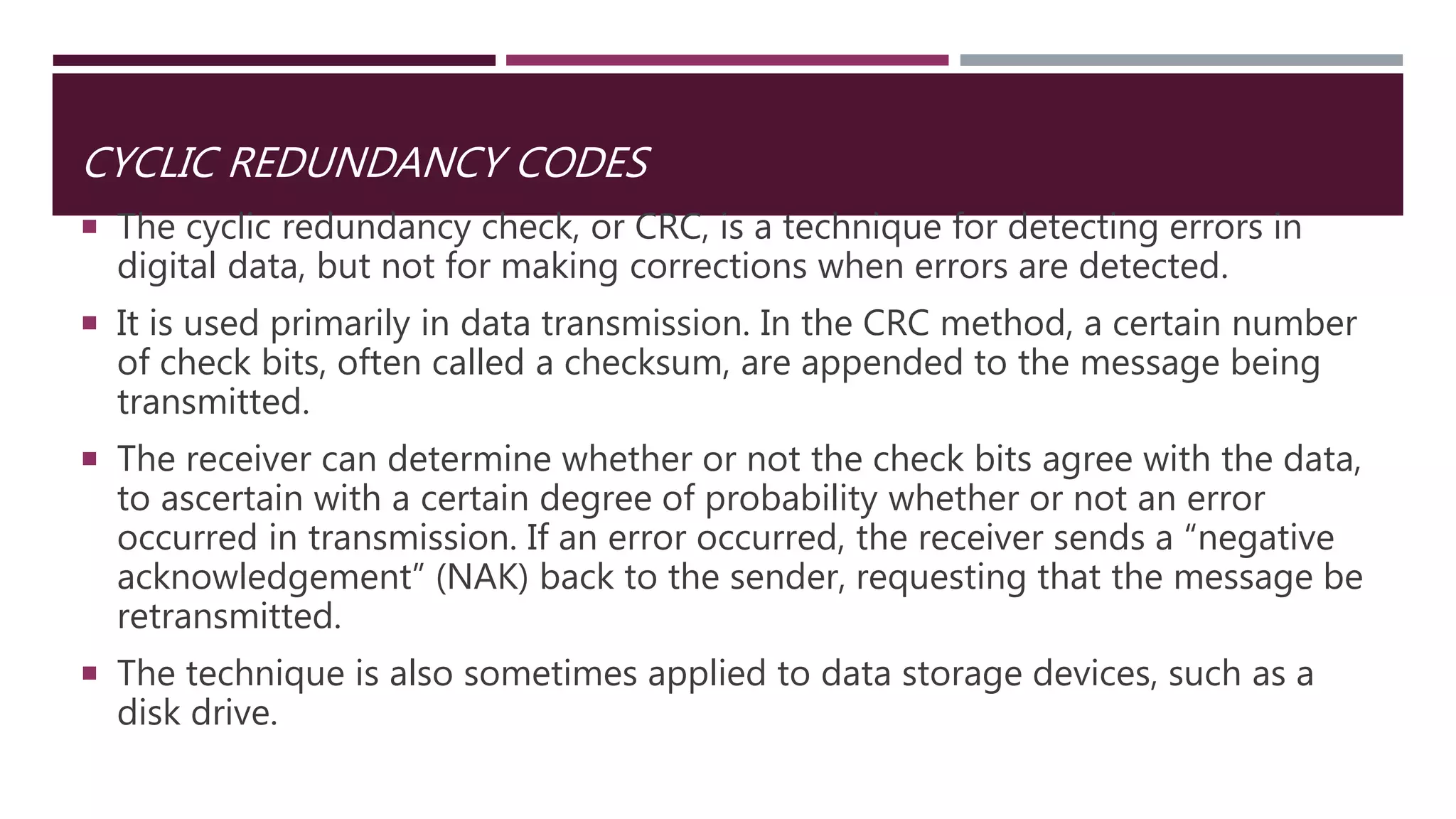 Cyclic redundancy check | PPT