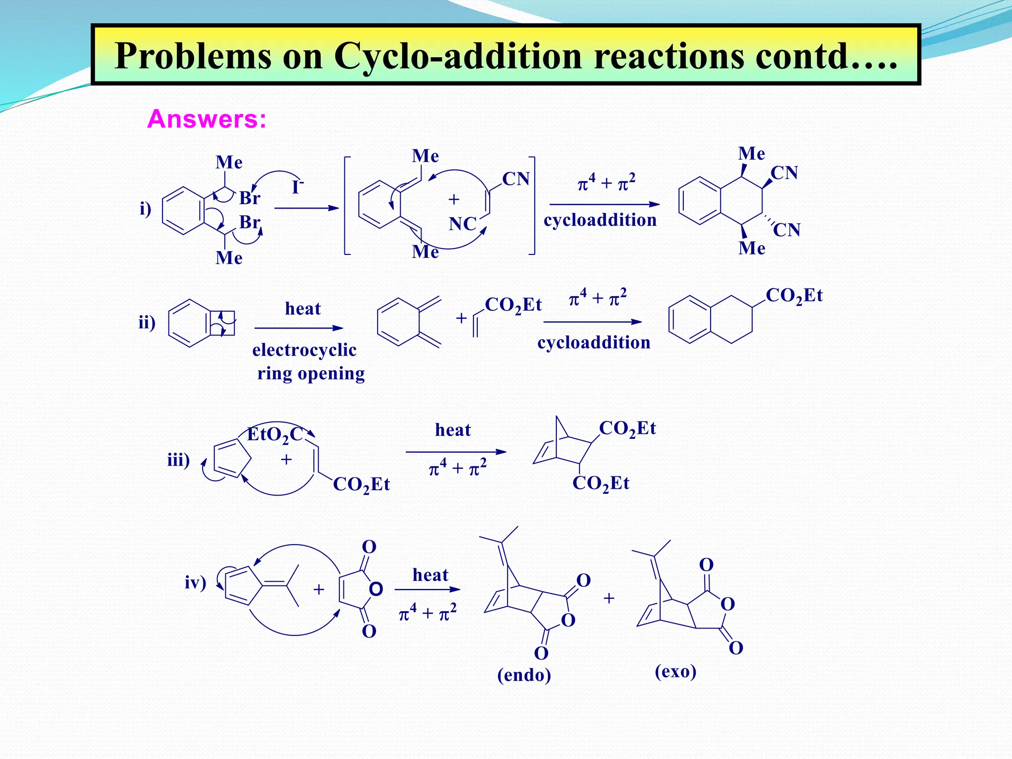 Cycloaddition reactions for Undergraduate Courses | PPT