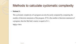 Calculation of Cyclomatic complexity | PPT