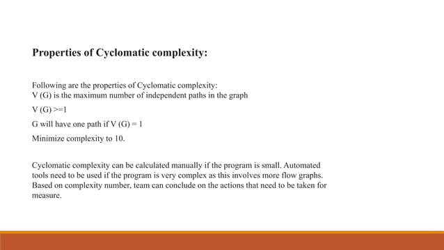 How to calculte Cyclomatic Complexity through various methods | PPT