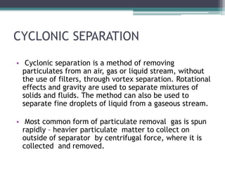Cyclone/Hydrocyclone separator | PPTX