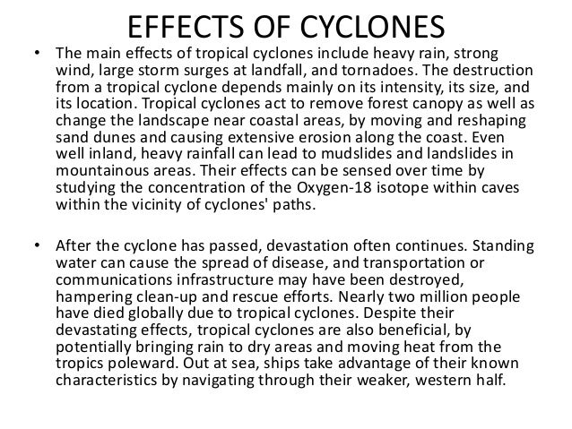 What causes cyclones?