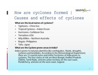 Cyclones and Tropical Cyclone class 7 social science