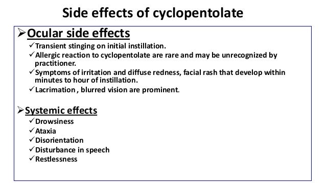 Cycloplegic agents & cyclorefraction