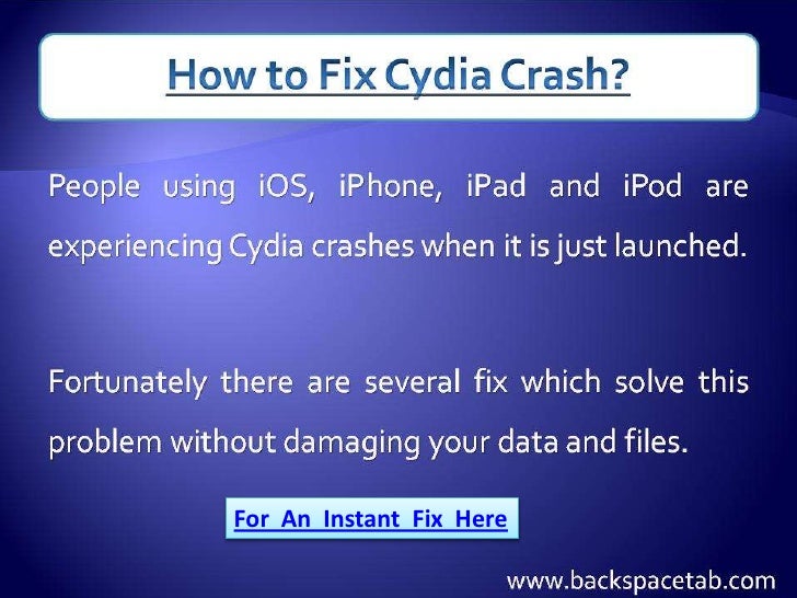 7 unexpected how shutdown fix to iphone Fix Crash to Cydia How