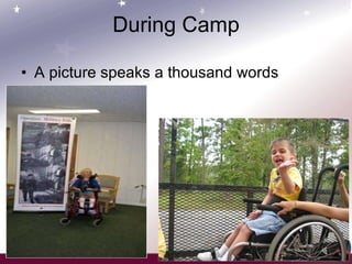 During Camp A picture speaks a thousand words 
