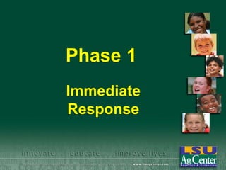 Phase 1
Immediate
Response

 