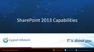 SharePoint 2013 Capabilities
 