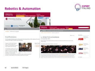 Robotics & Automation
6/17/2015 © Finpro42
 