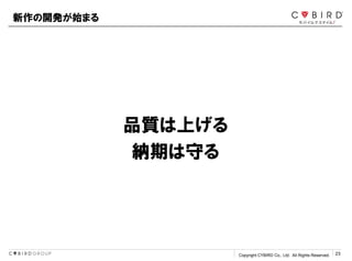 Copyright CYBIRD Co., Ltd. All Rights Reserved. 23
_kʼޤ
Ʒ|Ϥ
{ڤؤ
 