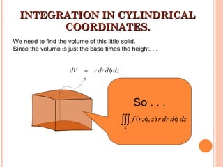 Application of Cylindrical and Spherical coordinate system in double ...