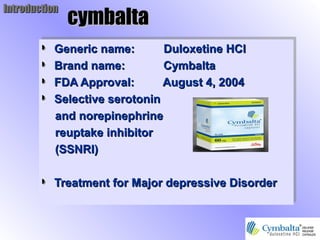 cymbalta duloxetine hci 60 mg