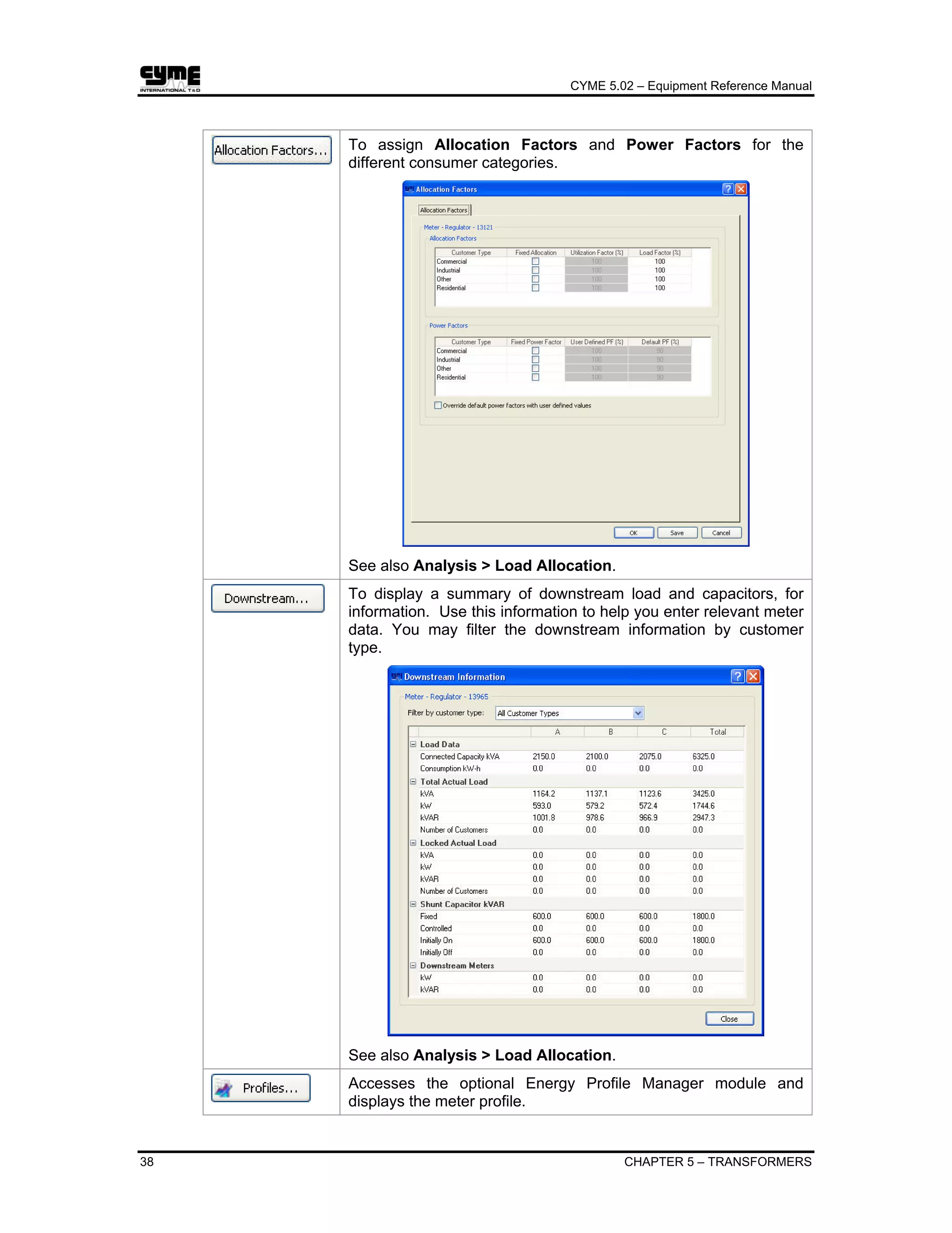 Cyme equipment reference manual | PDF
