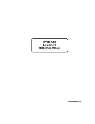 Cyme equipment reference manual | PDF