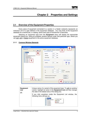 Cyme equipment reference manual | PDF