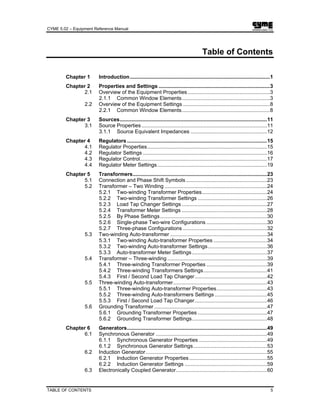 Cyme equipment reference manual | PDF