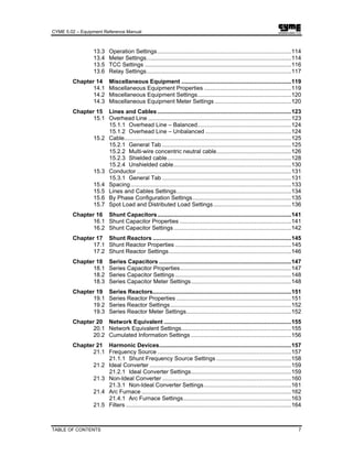 Cyme equipment reference manual | PDF