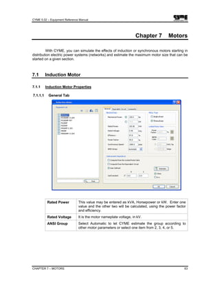 Cyme equipment reference manual | PDF
