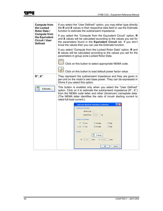 Cyme equipment reference manual | PDF