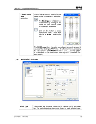 Rotor Code Chart Cyme equipment reference manual | PDF