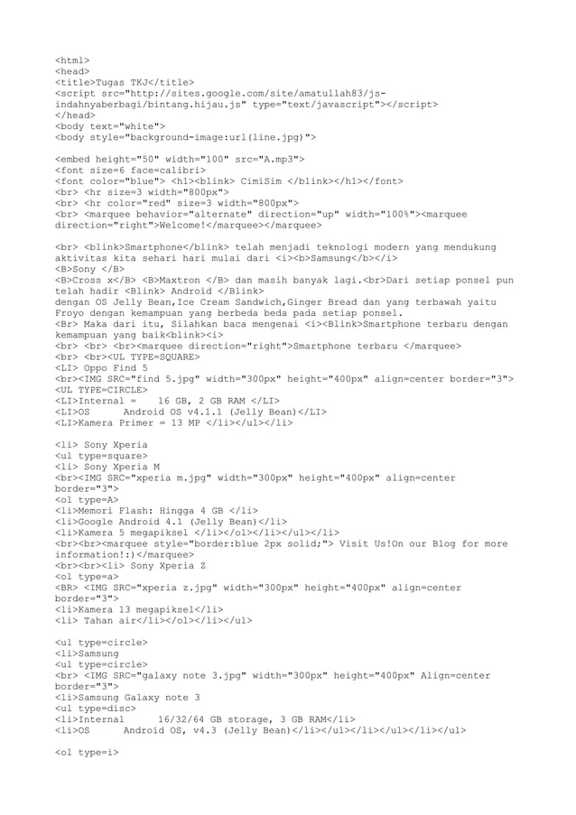 HTML Text di Notepad | PDF