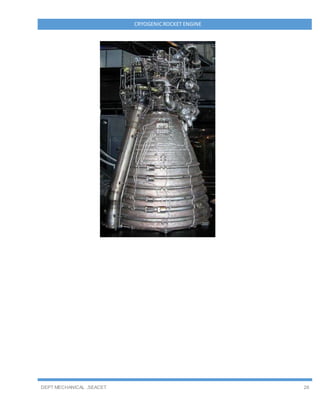 DEPT MECHANICAL ,SEACET 26
CRYOGENICROCKET ENGINE
 