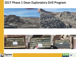 2017 Phase 1 Dean Exploratory Drill Program
 