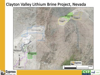 Clayton Valley Lithium Brine Project, Nevada
 