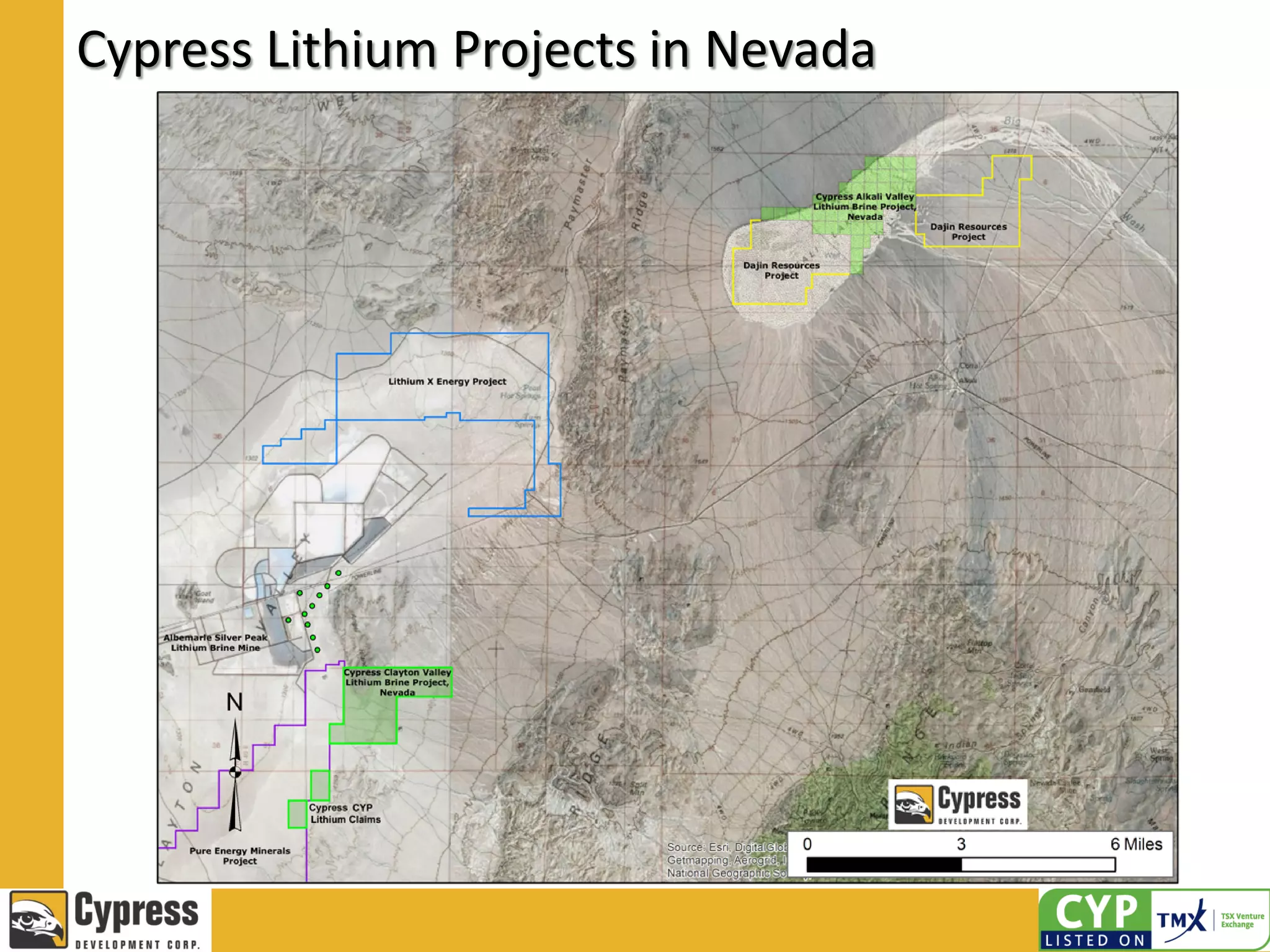 Cypress Lithium Projects in Nevada
 