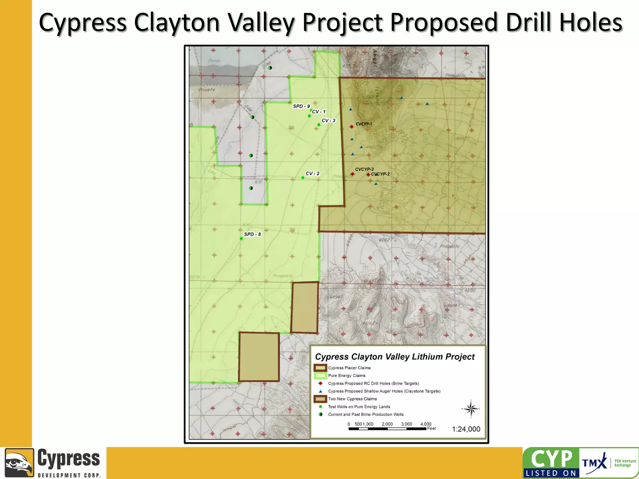 Cypress Clayton Valley Project Proposed Drill Holes
 