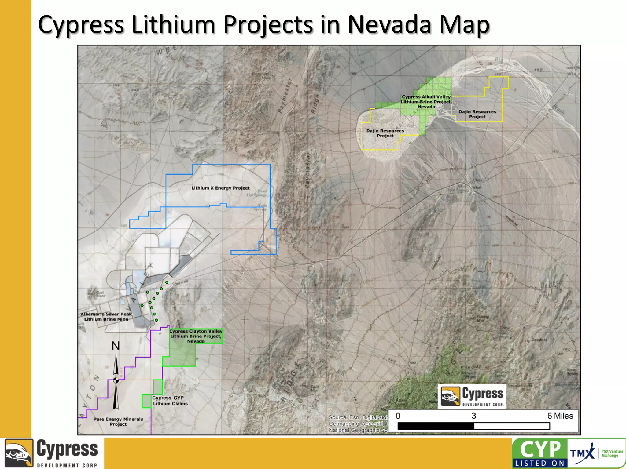 Cypress Lithium Projects in Nevada Map
 