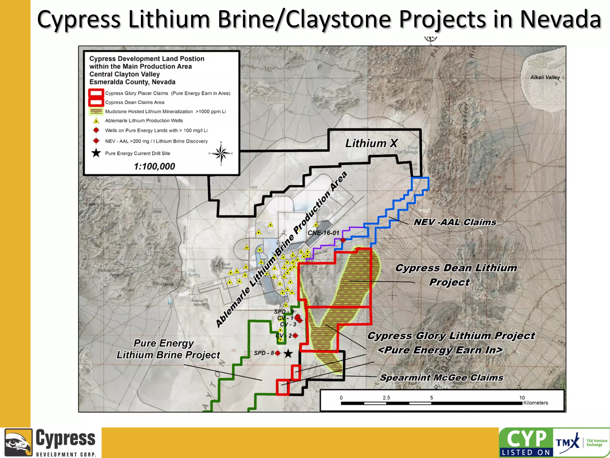 Cypress Lithium Brine/Claystone Projects in Nevada
 