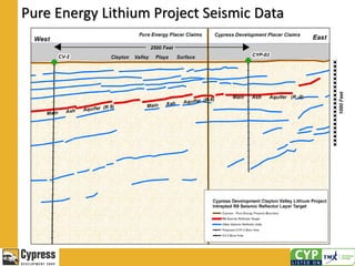 Pure Energy Lithium Project Seismic Data
 