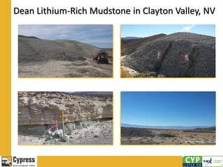 Dean Lithium-Rich Mudstone in Clayton Valley, NV
 