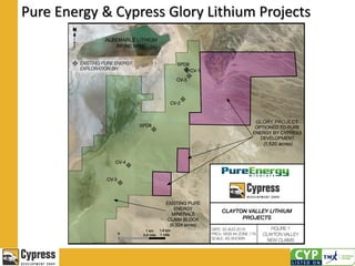 Pure Energy & Cypress Glory Lithium Projects
 