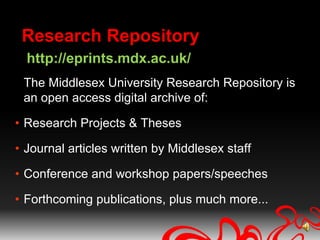 Research guideLibrary search tools...SummonSearches the library catalogue plus most of the library’s databases for individual journal articlesSearches across most databases, irrespective of subject areasRefine your search results by: full-text online, scholarly publications, content type, subject terms, publication date.Use the link in myUniHub > My Study > My Library > Summon. 