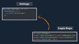 Login Steps
Settings
 