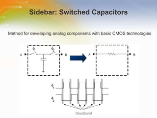 Sidebar: Switched Capacitors Method for developing analog components with basic CMOS technologies 