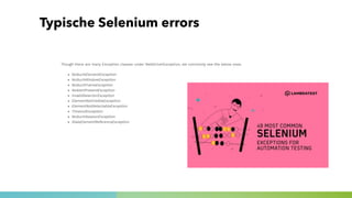 Typische Selenium errors
 