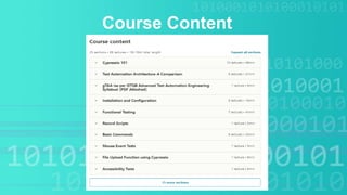 Course Content
 