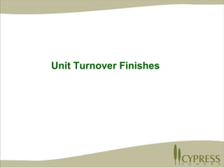 Unit Turnover Finishes 