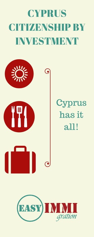 CYPRUS
CITIZENSHIP BY
INVESTMENT
Cyprus
has it
all!
 